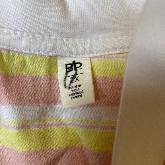 BP Women Striped Mini Baby Dress BNWOT Short Sleeve Organic Cotton - Picture 7 of 7